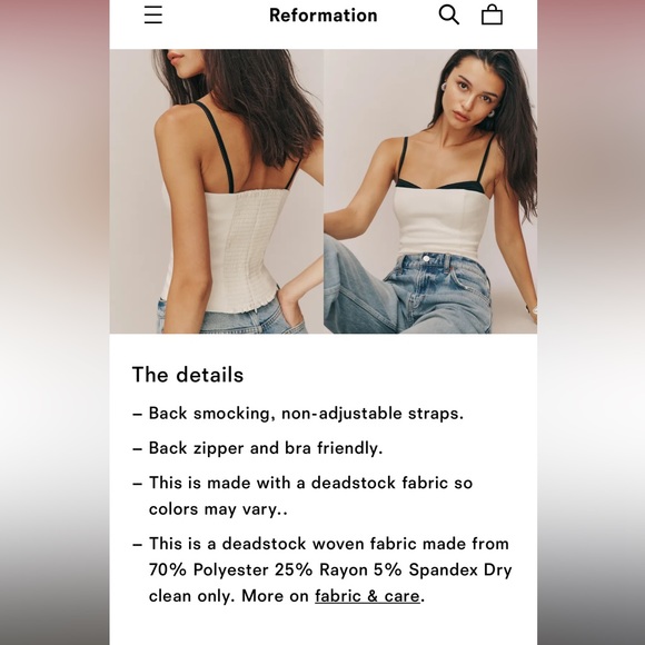 Reformation Melanie top NWT - Picture 6 of 7